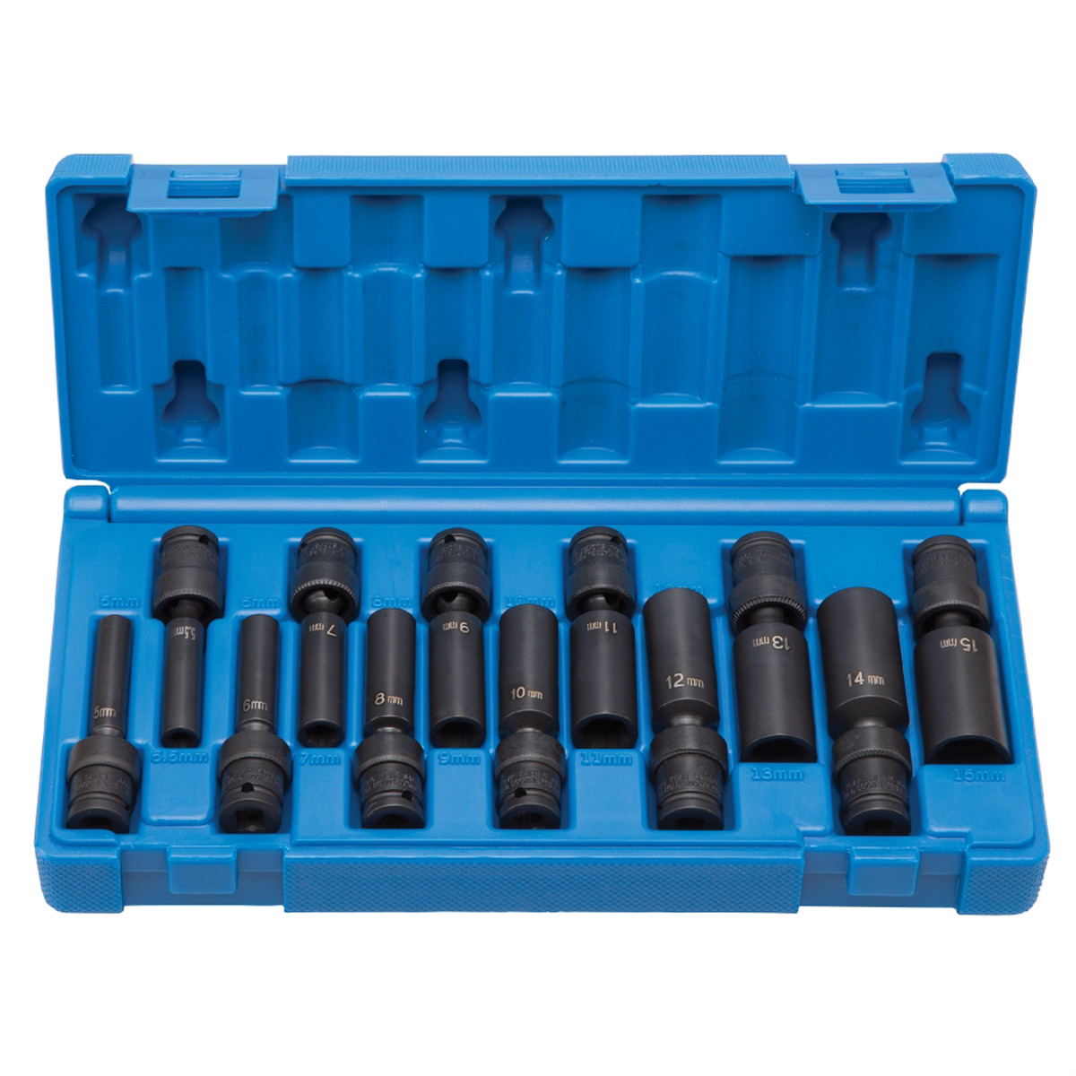 Grey Pneumatic 9712UMD 1 4 Inch Deep Universal Metric Socket Set 5mm To 15mm