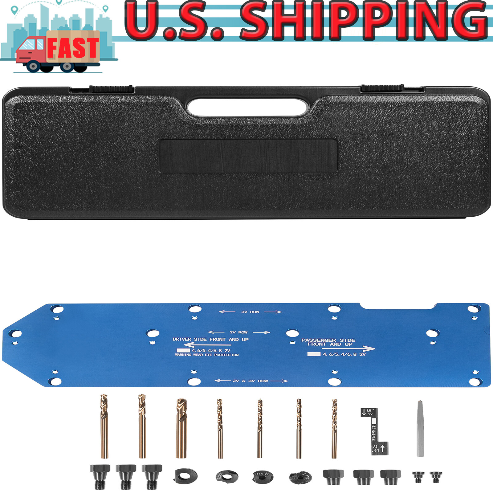 71600 Manifold Drill Template for Ford 4.6L 5.4L 6.8L V10 2 Valve 3 Valve