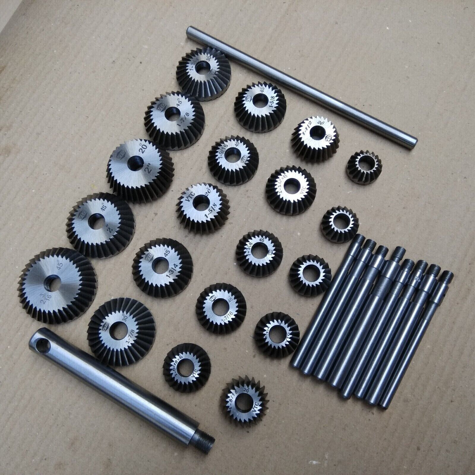 Valve Seat & Face Cutter Set Of 20 Pieces Carbon Steel Metal Box