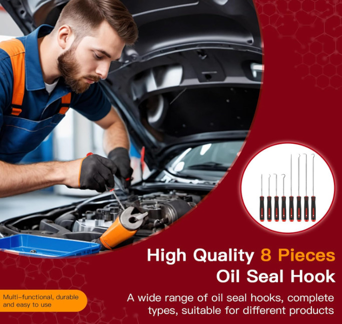 8 Piece Automotive Tool, Pick Set, Precision Oil Seal Pick Tool, Mechanical Devi