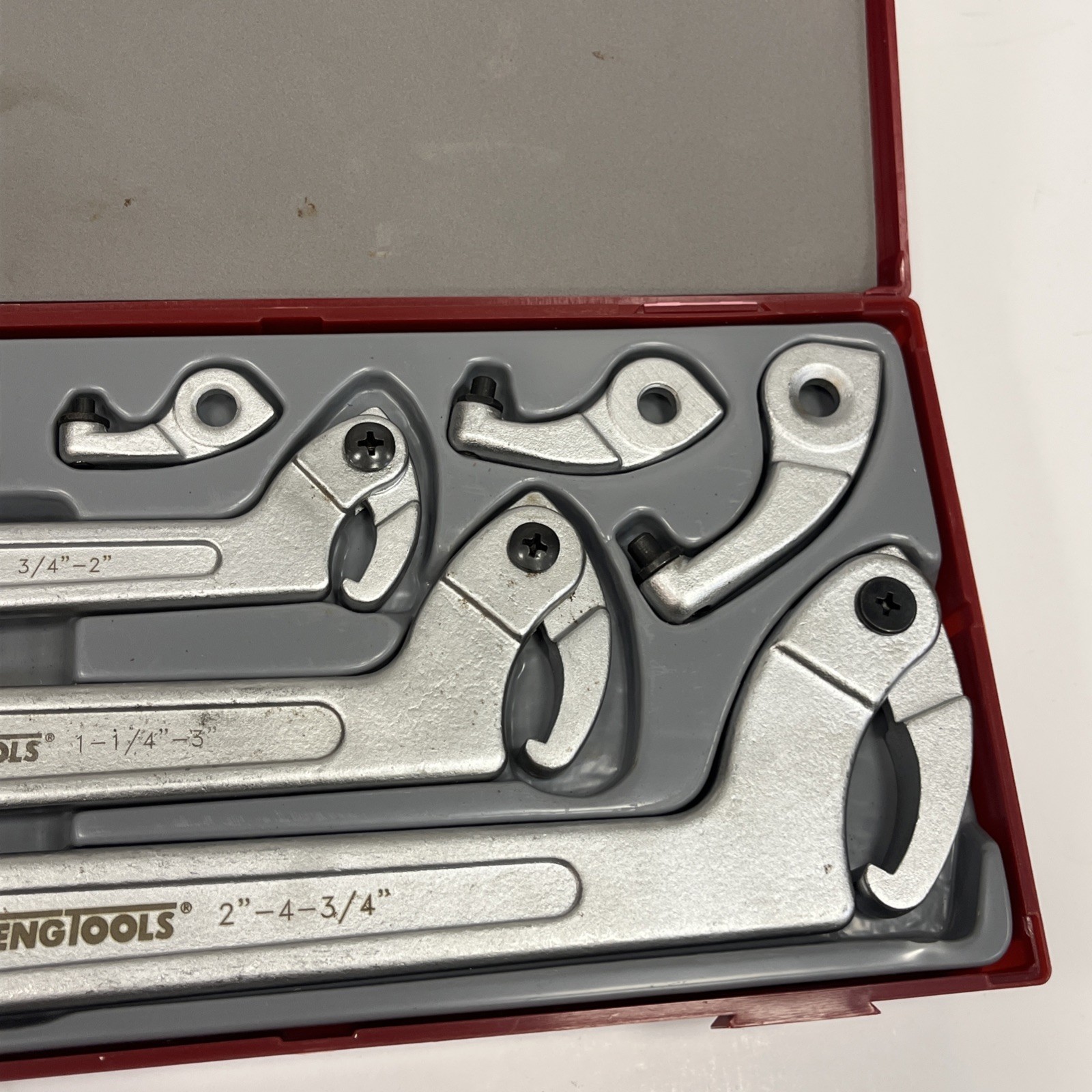 Teng Tools 8 Piece Hook & Pin Spanner Wrench Set In Tool Box Tray TTHP08
