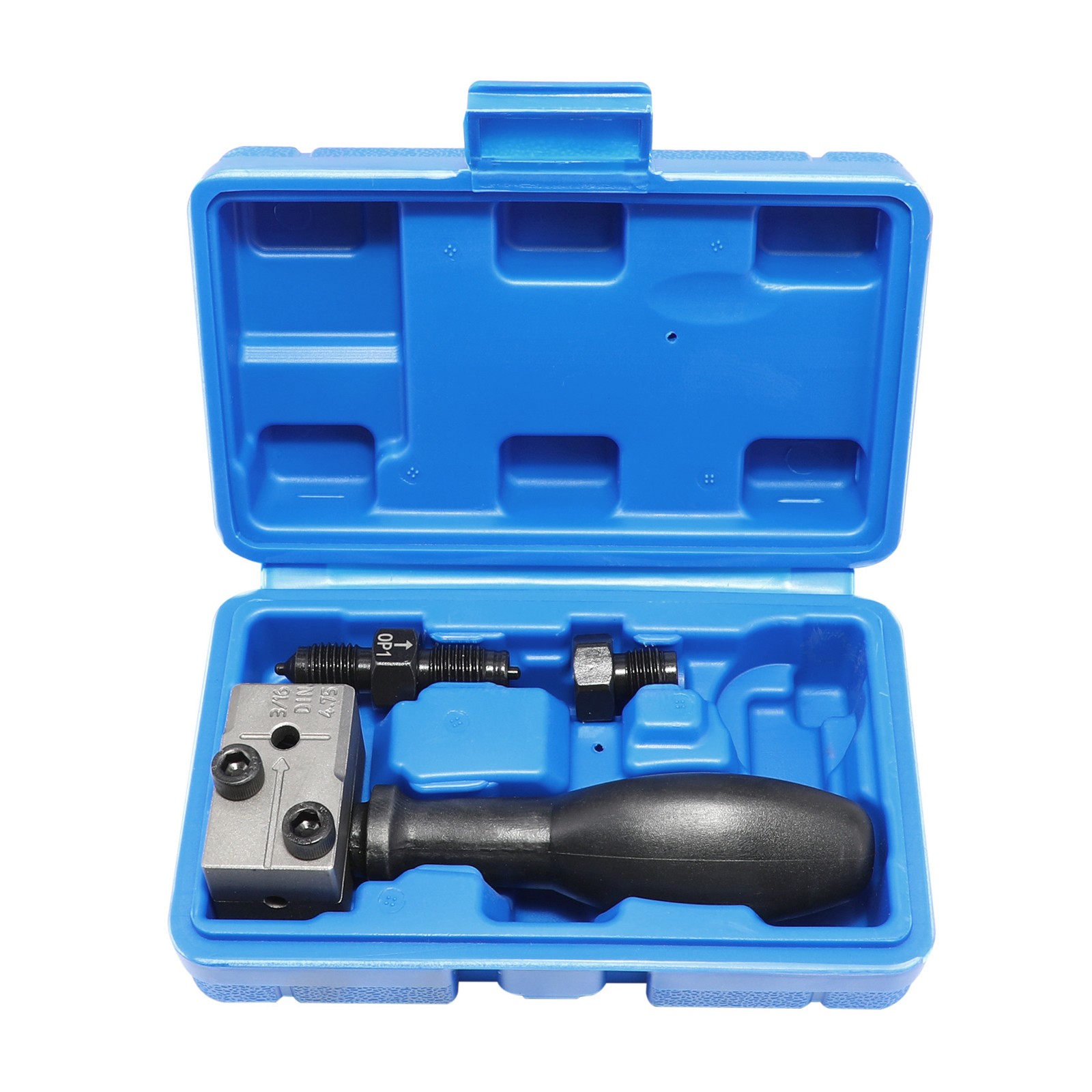 Universal Handheld Car Brake Line Flaring Tool Kit 3/16” Double Flare + Storage