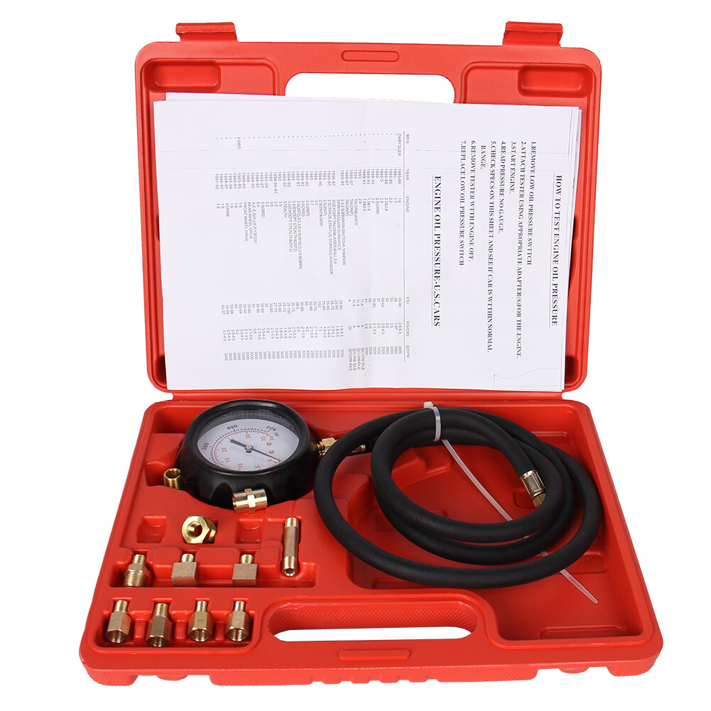 Truck Engine Compression Tester Kit Petrol Gas Cylinder Pressure Gauge 0-500 PSI