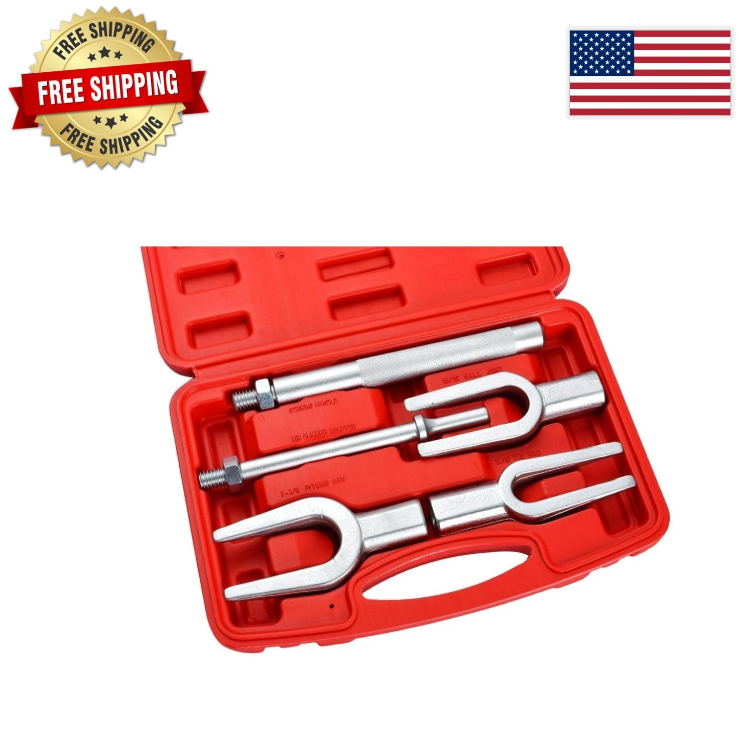 ATP 5-Piece Universal Ball Joint Separator & Tie Rod Tool Kit for Mechanics