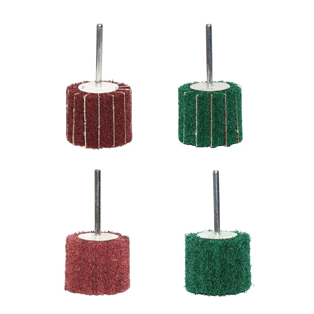Nonwoven Grinding Head Polishing Wheel Set 4 Pieces for Metal Wood and Plastic
