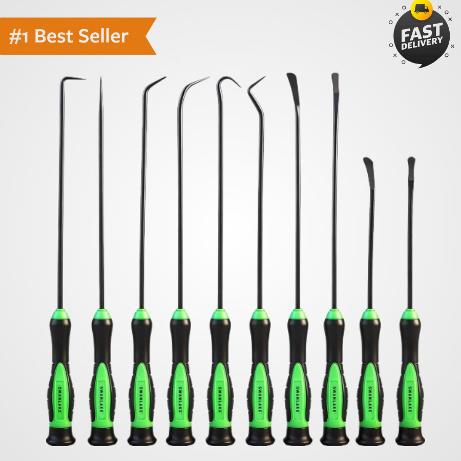 10-Piece Automotive Pick and Hook Tool Set for O-Ring Oil Seal Gasket Remover