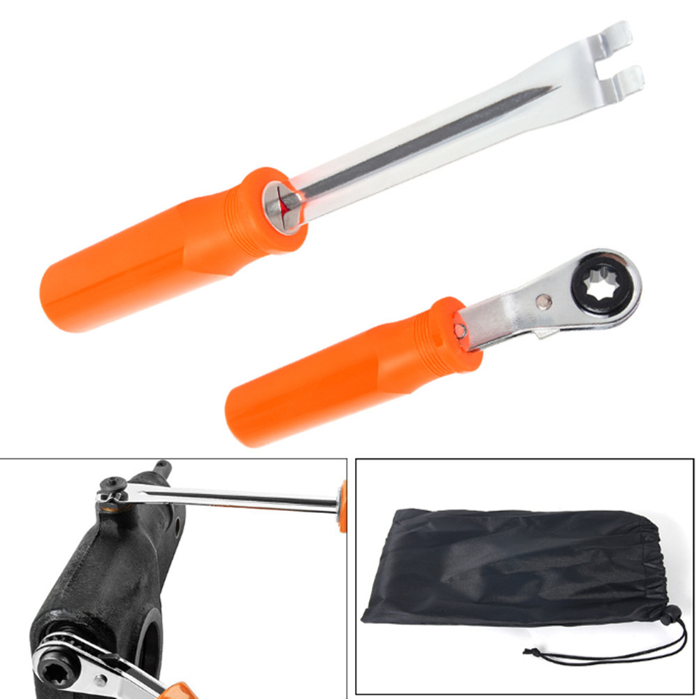 2PCS Truck Automatic Adjustment Screw Wrench Ratchet Wrench Repair Tool Part