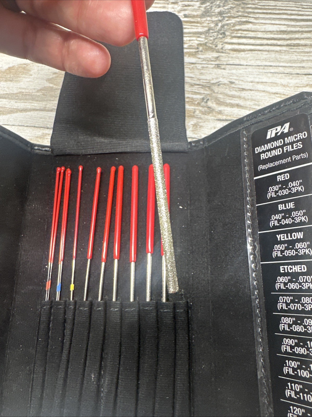 IPA 8042 DIAMOND FILES Micro-Round Terminal Chaser™ Set