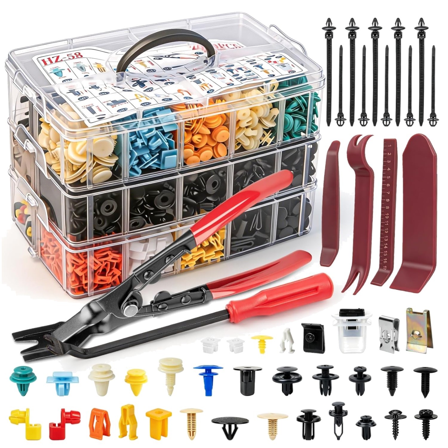 2080PCS Automotive Retainer Clips & Trim Removal Tools Kit