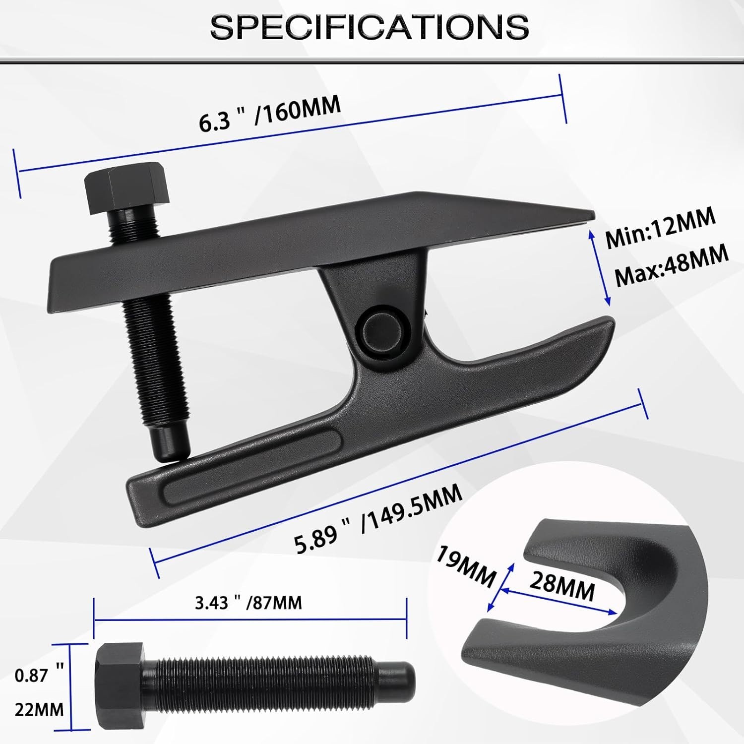 Durable Ball Joint Separator – 2-Stage Adjustable Tool for Vehicle Repairs