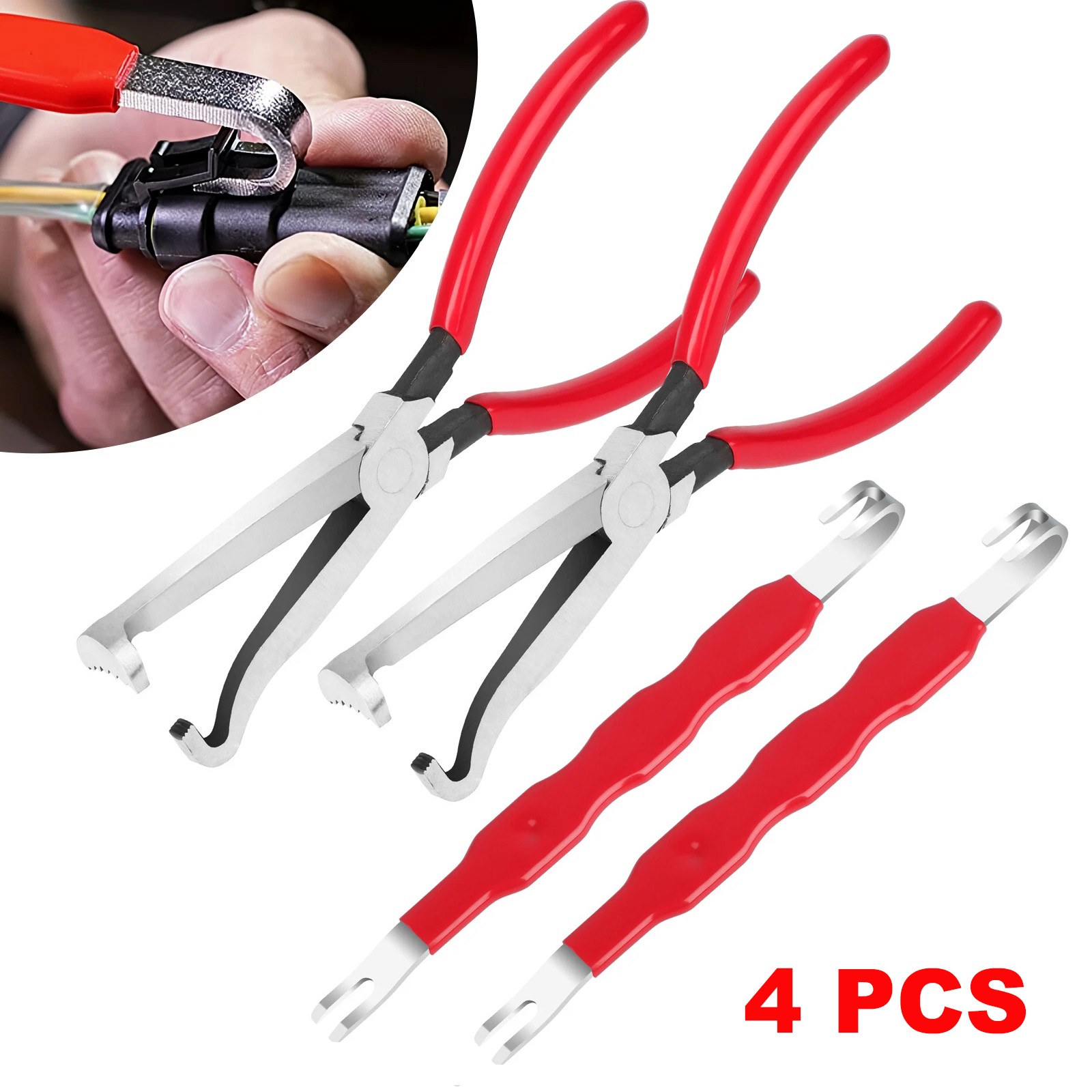 4 Pcs Repair Tool Auto Electrical Disconnect Pliers Connector Separator Wiring