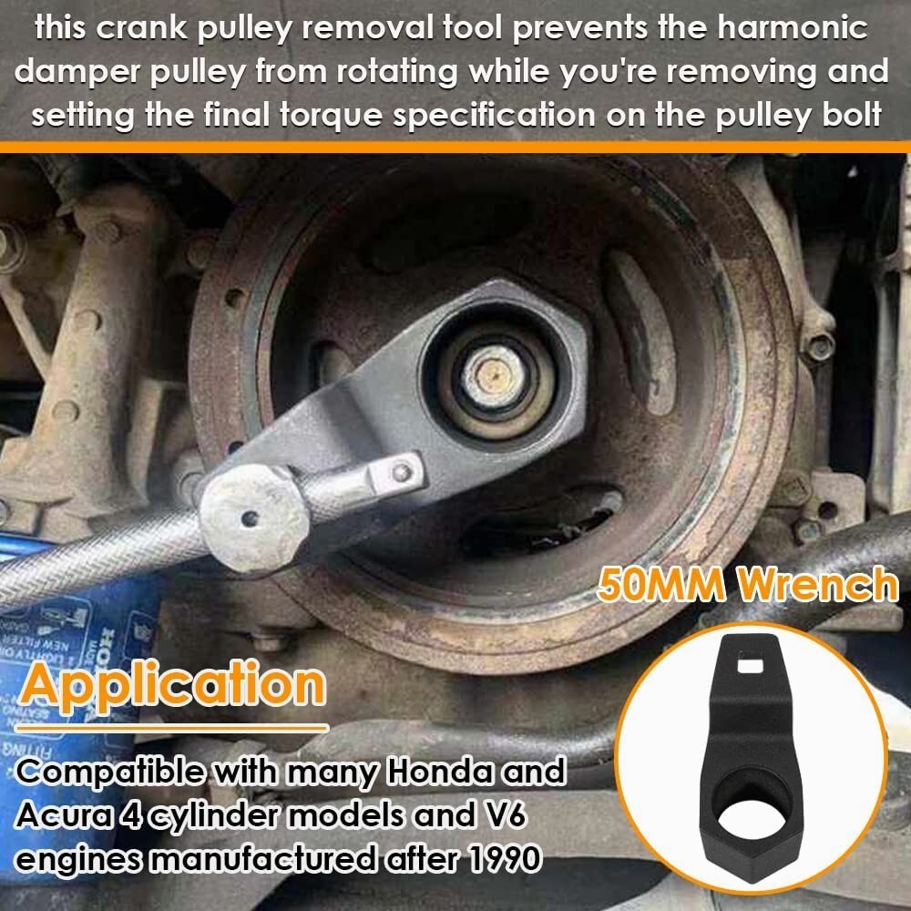 19mm Harmonic Balancer Socket & 50mm Crankshaft Pulley Wrench for Honda/ Acura