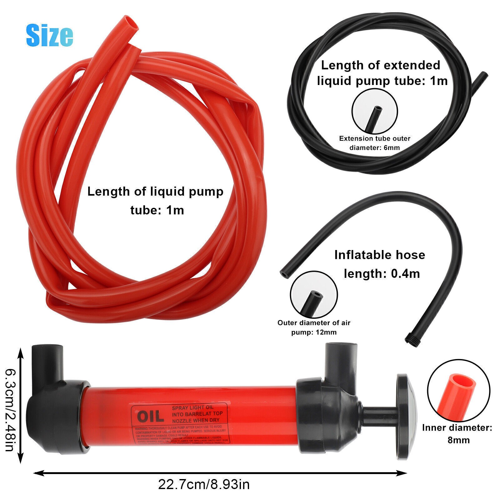 Fluid Extractor Pump Manual Suction Multi-Use Liquid Transfer Siphon Hand Pump
