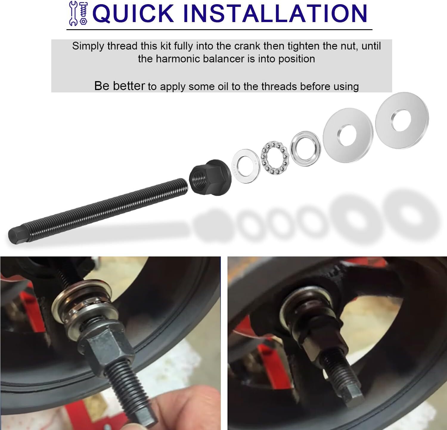 LT/ LS Engine Crank Pulley Harmonic Balancer Installer Tool 551141 For GM