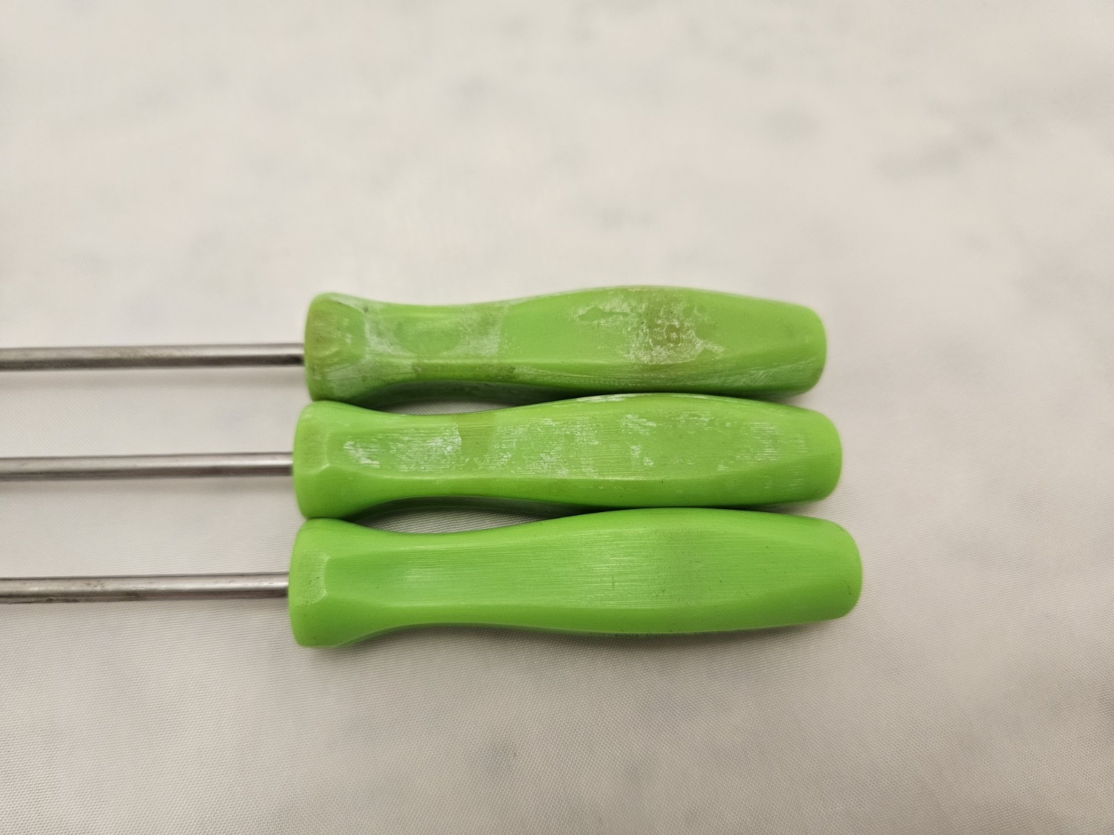 Snap-on 3Pc Mini Hook Pick Set Green Hard Handle USA 3ASHA 3ASH45A 3ASH90A TB
