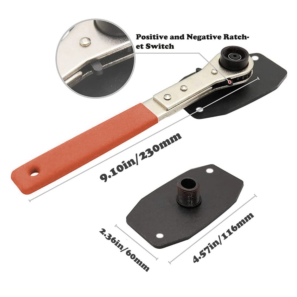 Car Disc Brake Pad Ratchet Rewind Spreader Piston Retracting Caliper Press Tool