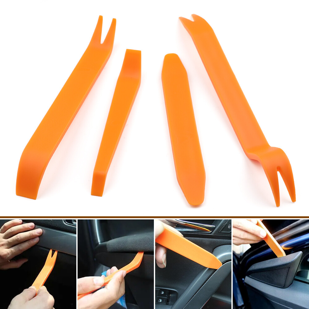 4PCS Car Trim Removal Tool Car Panel Door Dashboard Fastener Remover Pry SET NEW