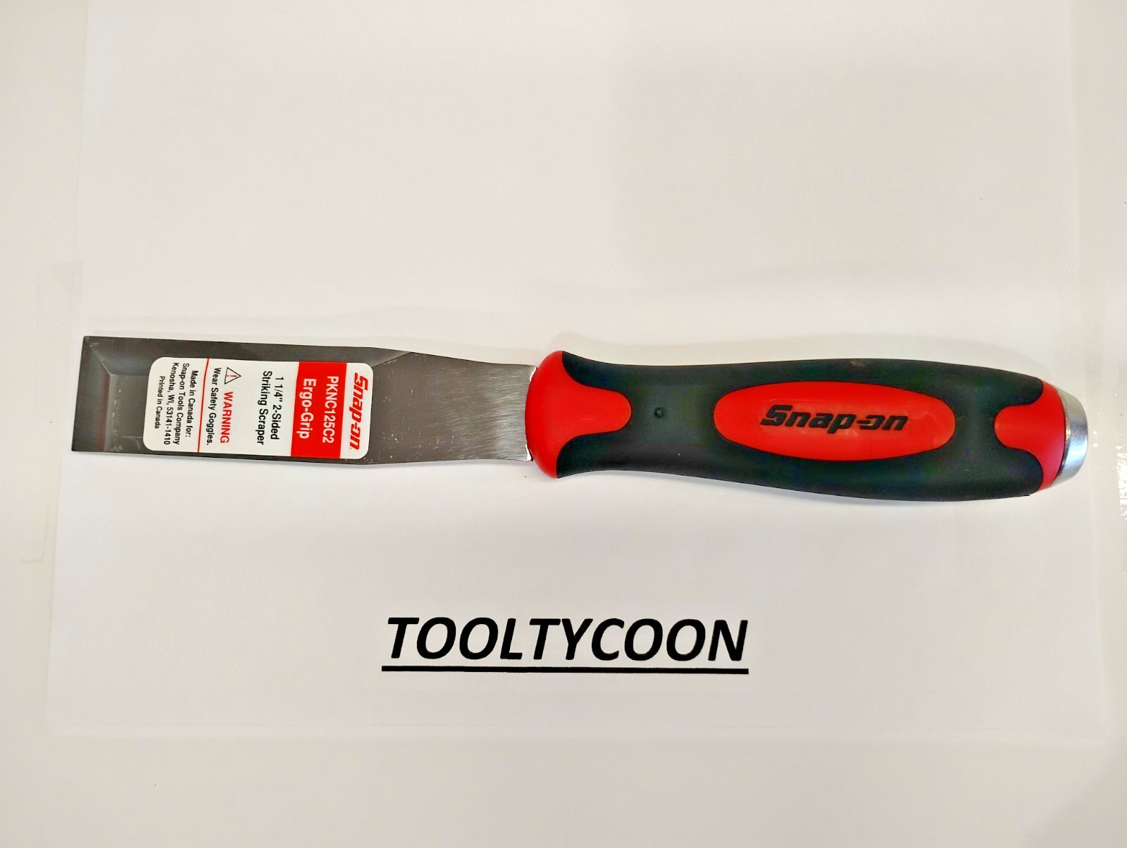 Snap-On Tools NEW Dual Bevel Edge Scraper STRIKING Style RED/BLACK PKNC125C2