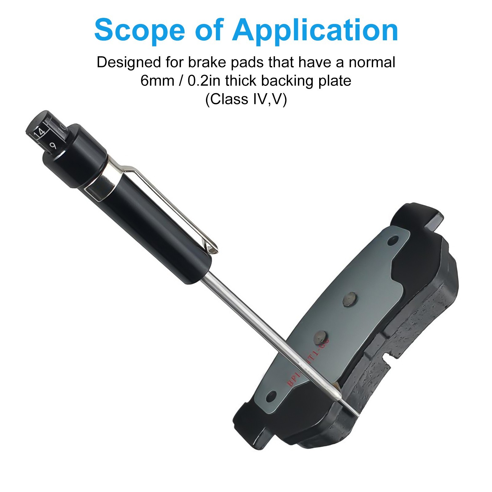 1/2/3pc Car Brake Pad Thickness Measure Tool Brake Shoe Gauge Tester with Scale