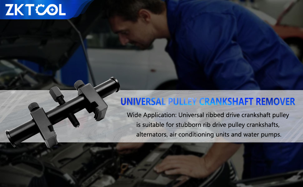 Ribbed Drive Crankshaft Pulley Puller Kit For Size from 35mm-160mm in Diameter