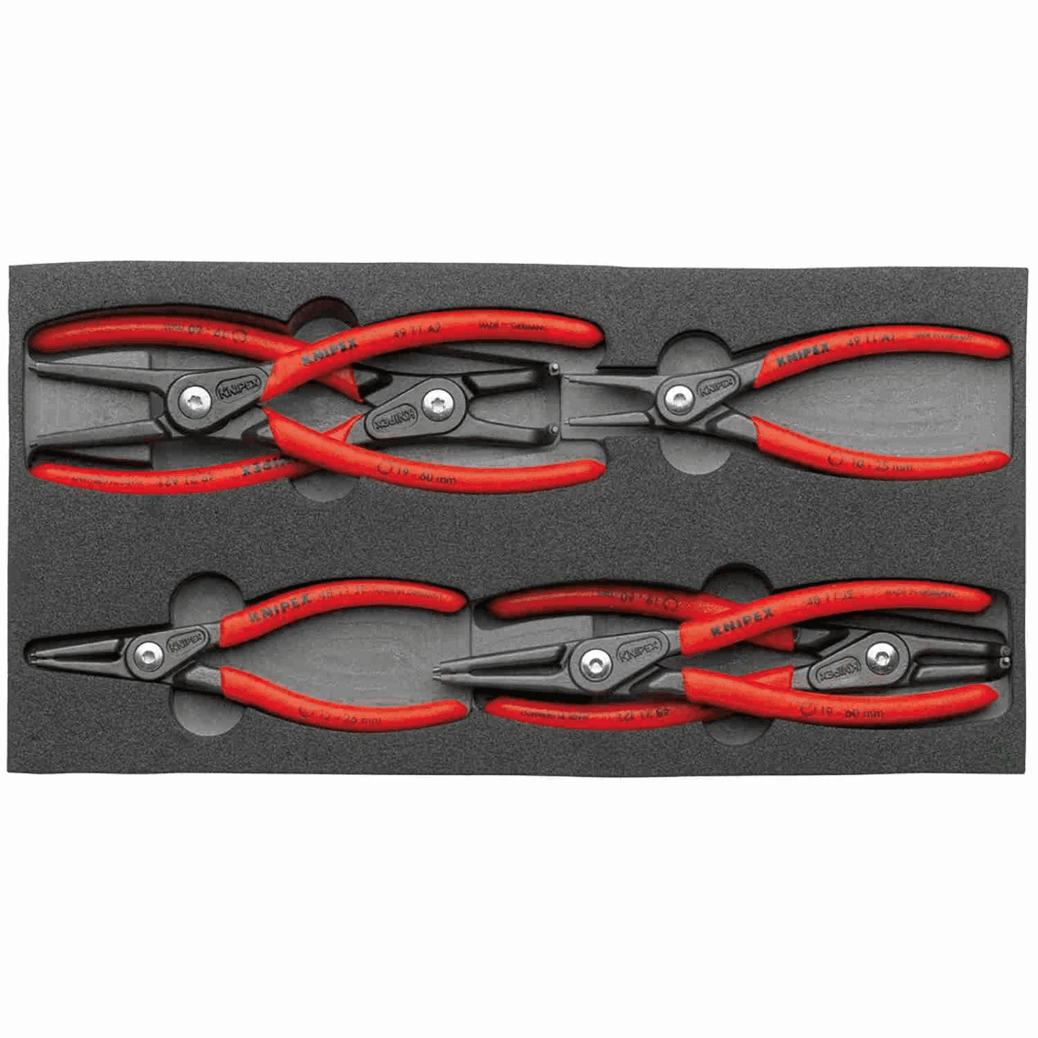 Knipex 002001V02 00 20 01 V02 6 Pc. Snap Ring Plier Set NEW!!