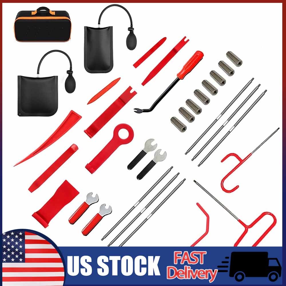 33Pc Emergency Auto Tool Window-Car Door Universal Repair Tool Kit US STOCK