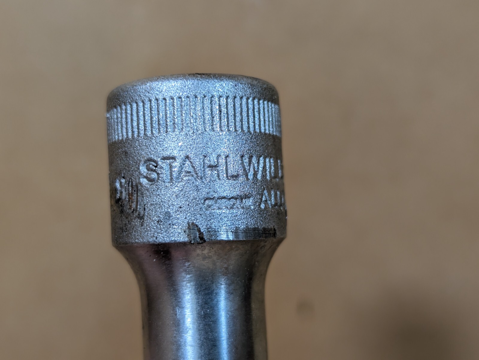 Vintage Mercedes Benz Stahlwille 8mm Cylinder Head 1/2 Socket Hex Bent Dogleg