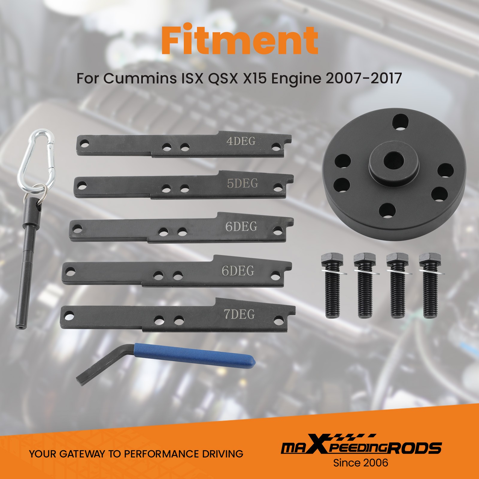 Cam Timing Tool Kit for Cummins ISX QSX X15 Engine 3163020 3163021 16PCS