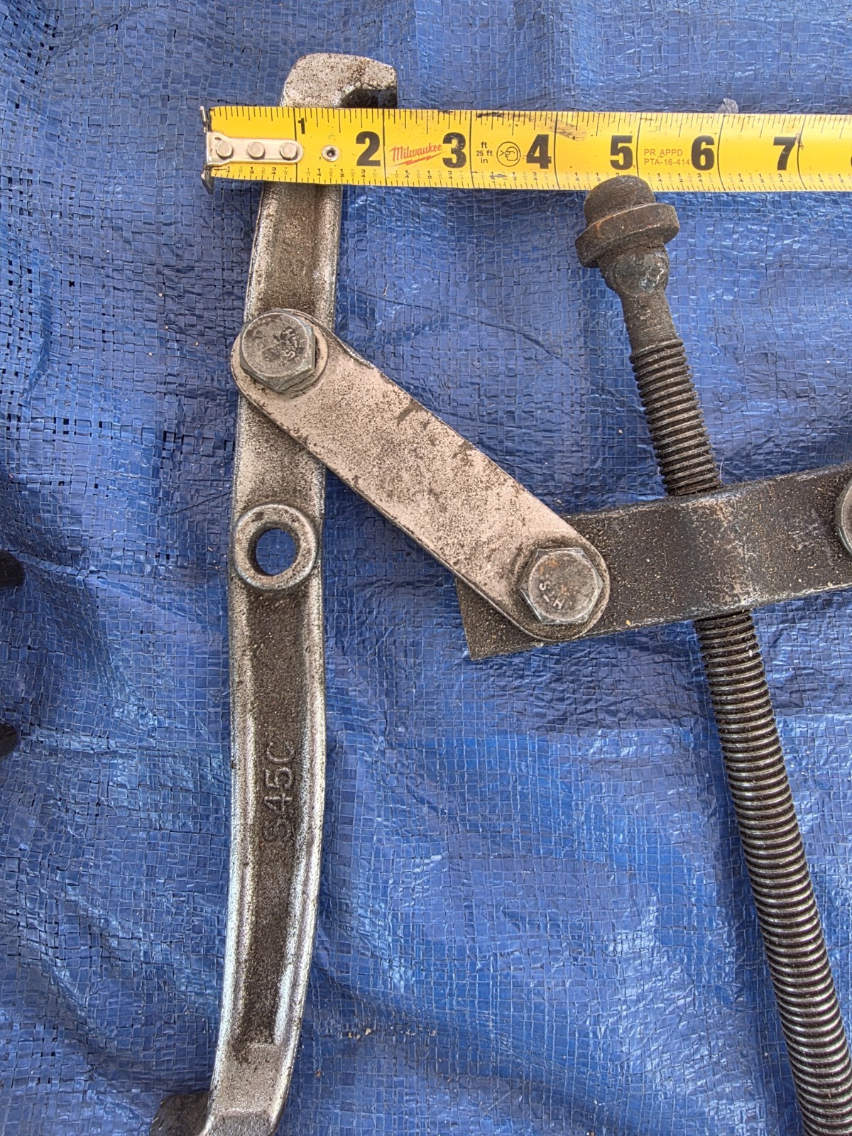 3-Jaw Slide Gear Puller, Model S45C 200, Flywheel 8” Inch OBO