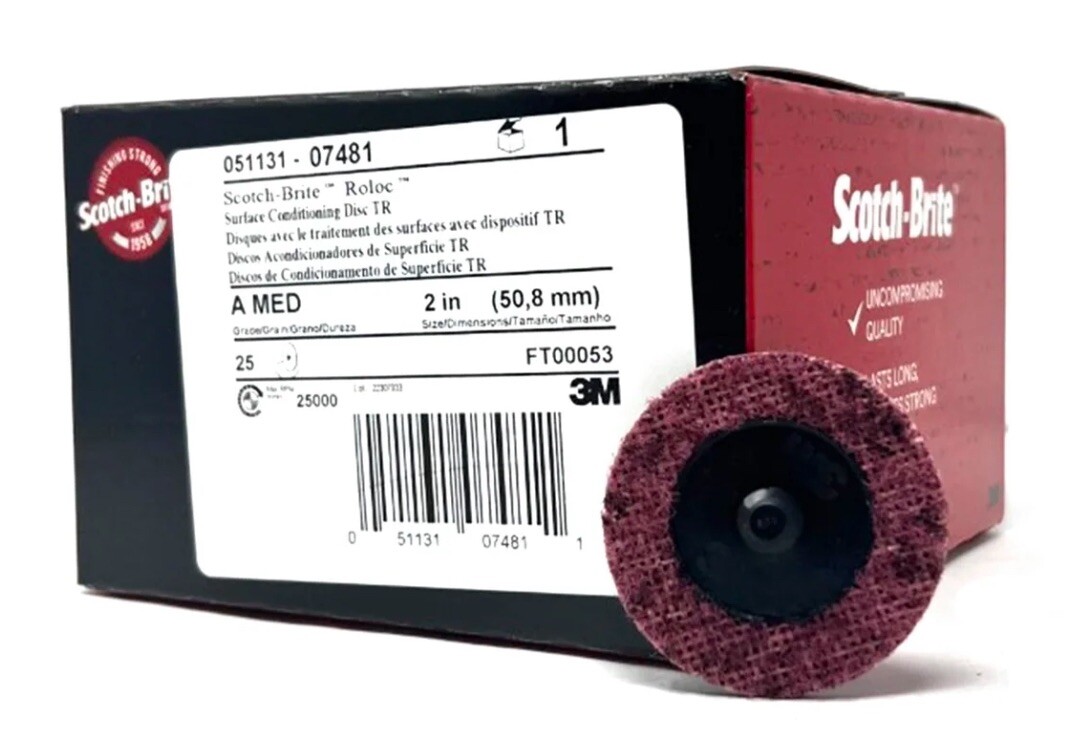 3M Roloc 07481 2″ Surface Condition Disc Medium 3M 7481 – 25 DISCS Per-box