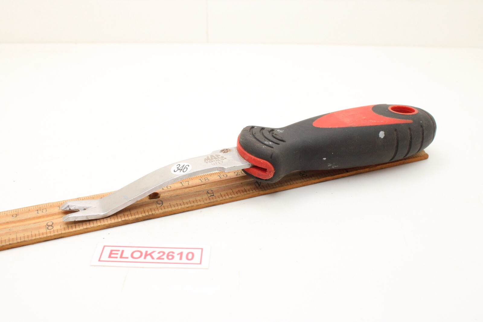Mac Tools UT17 Upholstery Tool 8″ Long Red Black Soft Grip Handle USA