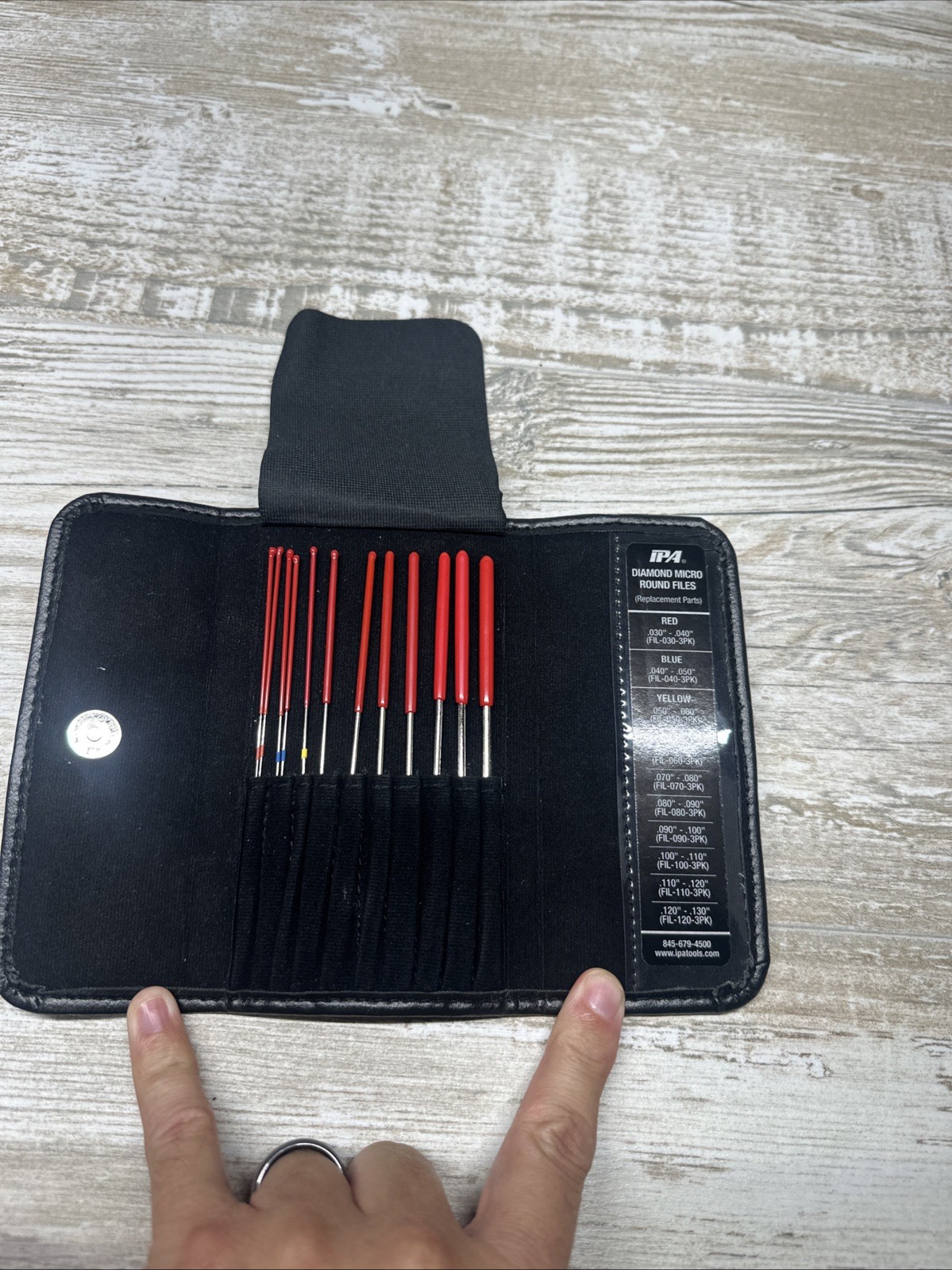 IPA 8042 DIAMOND FILES Micro-Round Terminal Chaser™ Set