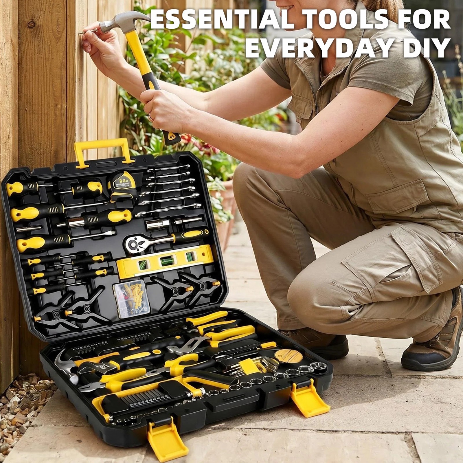 436PCS Stainless Steel Socket Wrench Tool Set for Home Auto Repairs