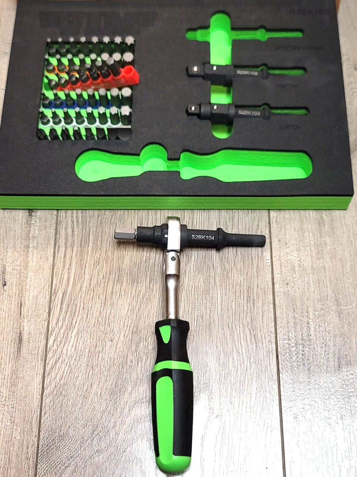 VIM Tools 52pc Shake 2 Break Set .401 Shank w/ 5/16 Hex Impact Bits #S2BK100K