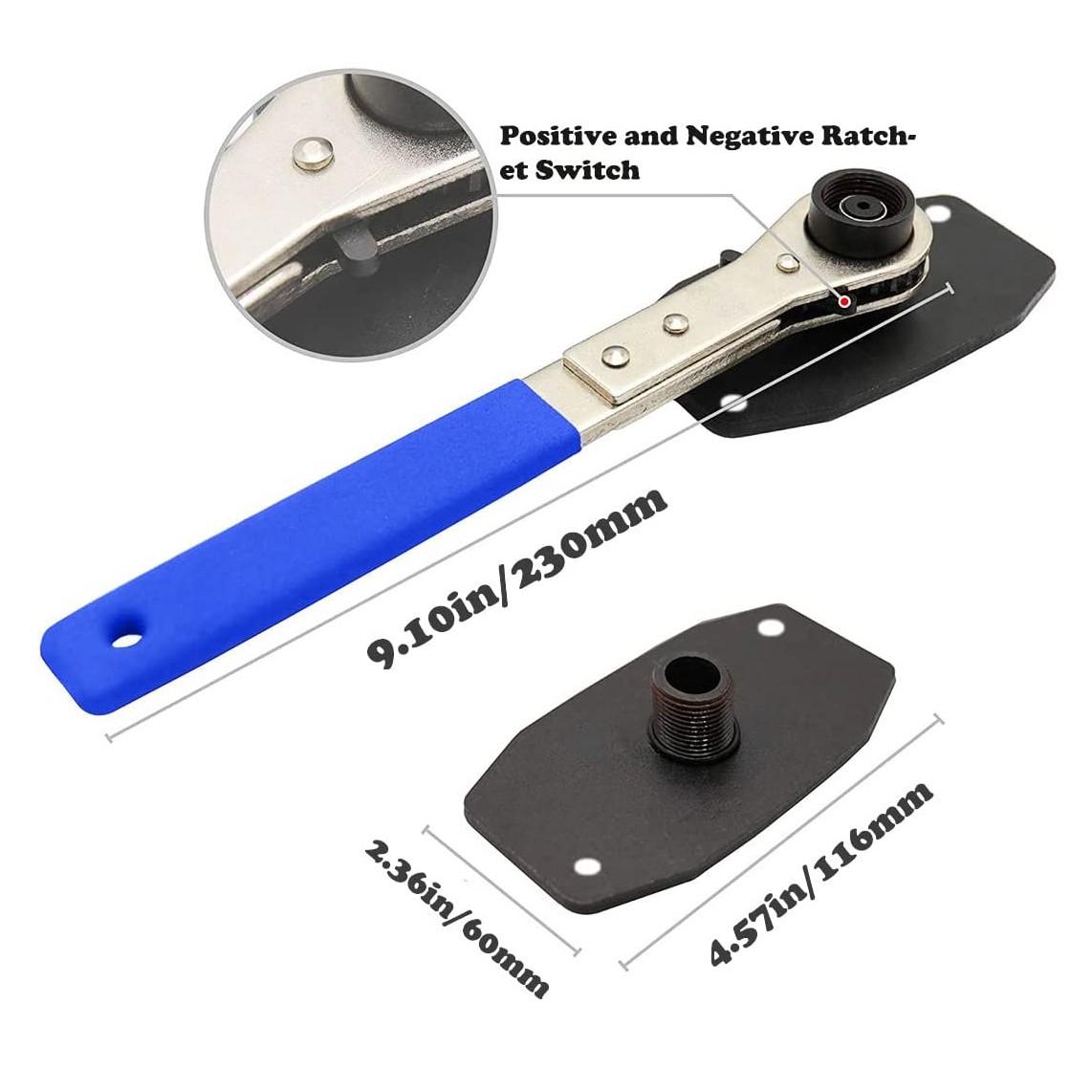 Disc Brake Pad Ratchet Rewind Spreader Piston Retracting Caliper Press Tool USA