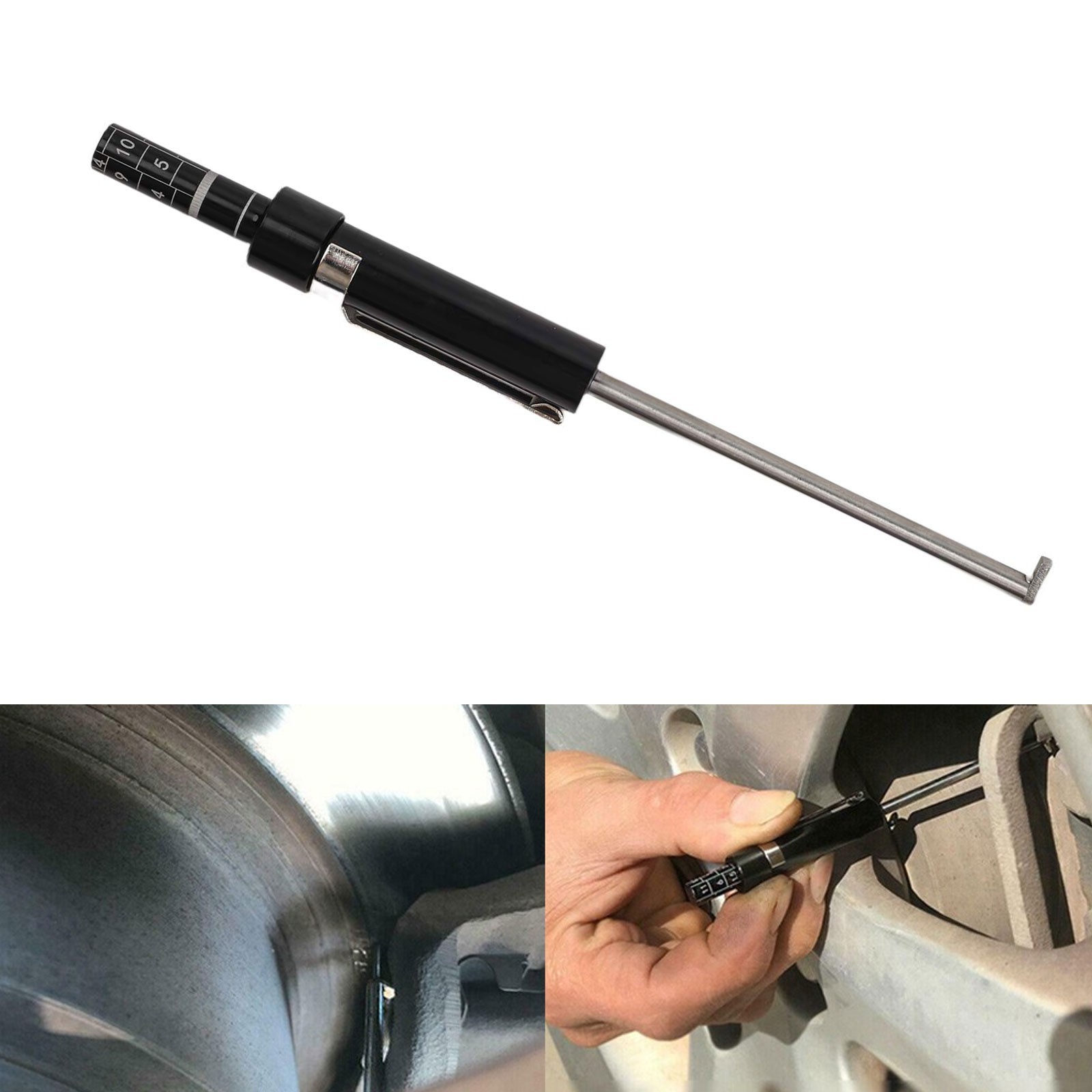 Vehicle Brake Pad Gauge Tester Measuring Tools Measurment 13.5 X 1.3cm