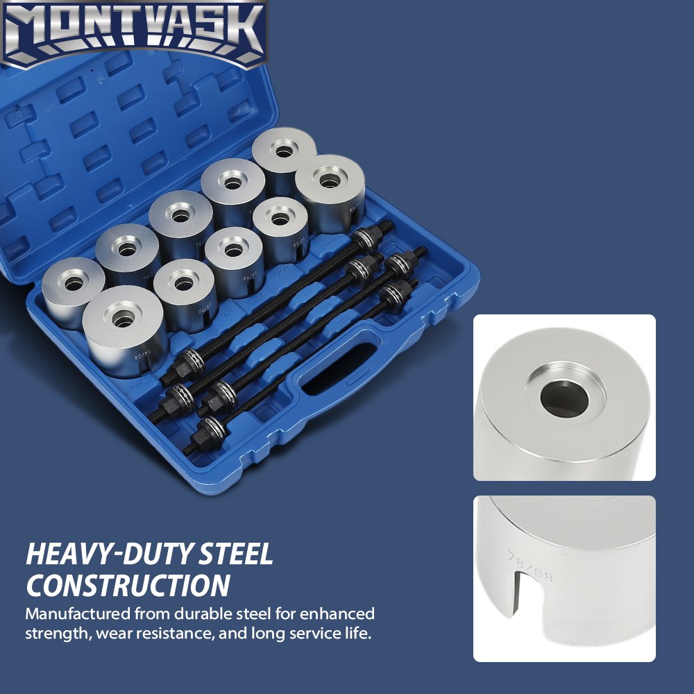 27x Universal Press and Pull Sleeve Kit Bush Bearing Removal Insertion Tool Set