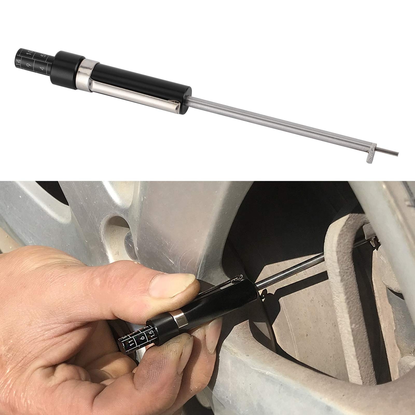 Brake Pad Measuring Tool For 6mm / 0.2 Thickness Brake Pad Gauge Vehicle Measur