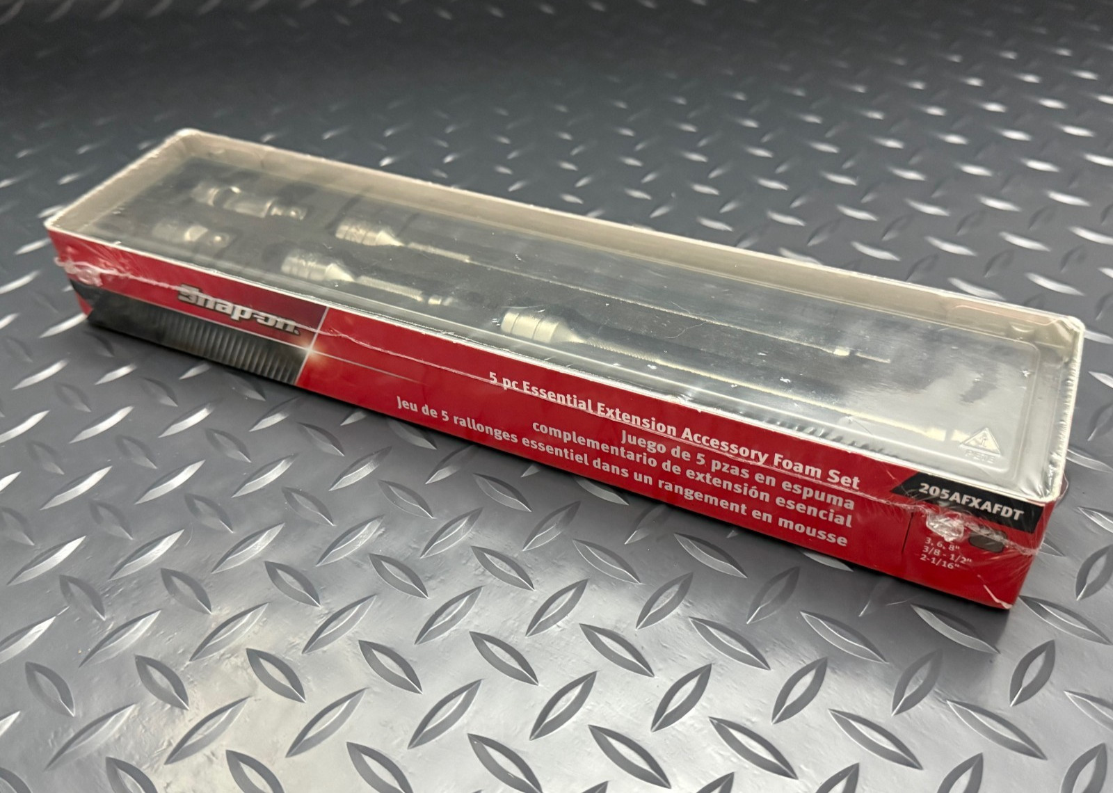 snap on 5pc GRAY extension accessory red foam set 3/8 drive 205afxafdt New USA