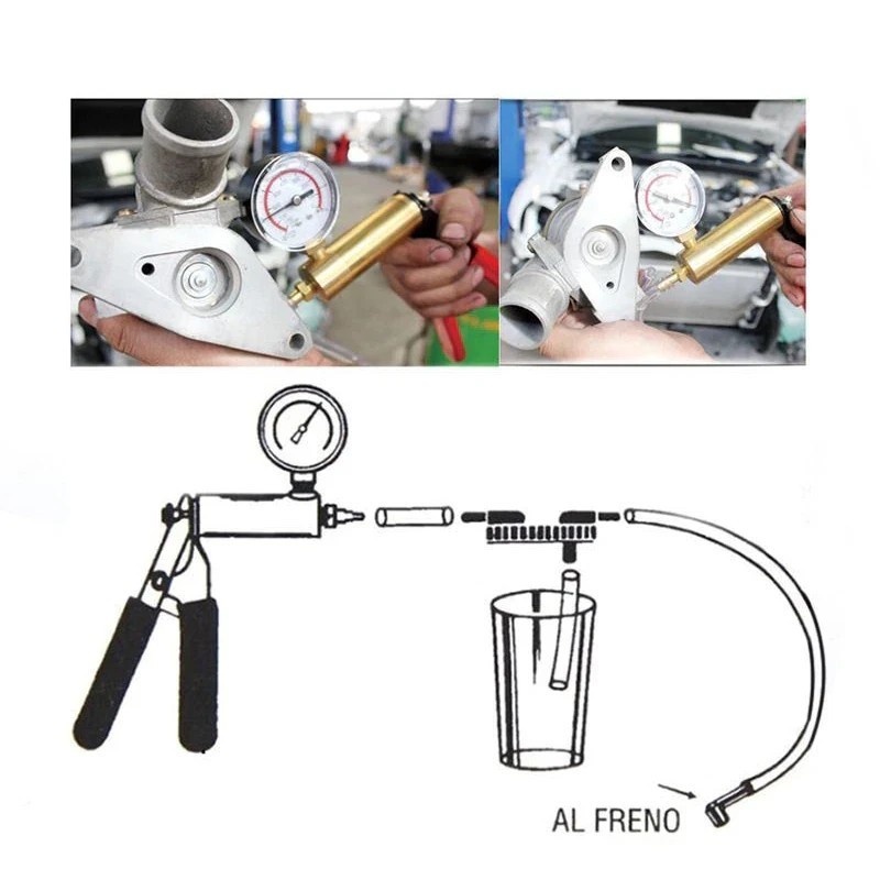 Vacuum Pump Set Aluminum Pump Pressure Vacuum Gauge Detector Vacuum Pump Kit