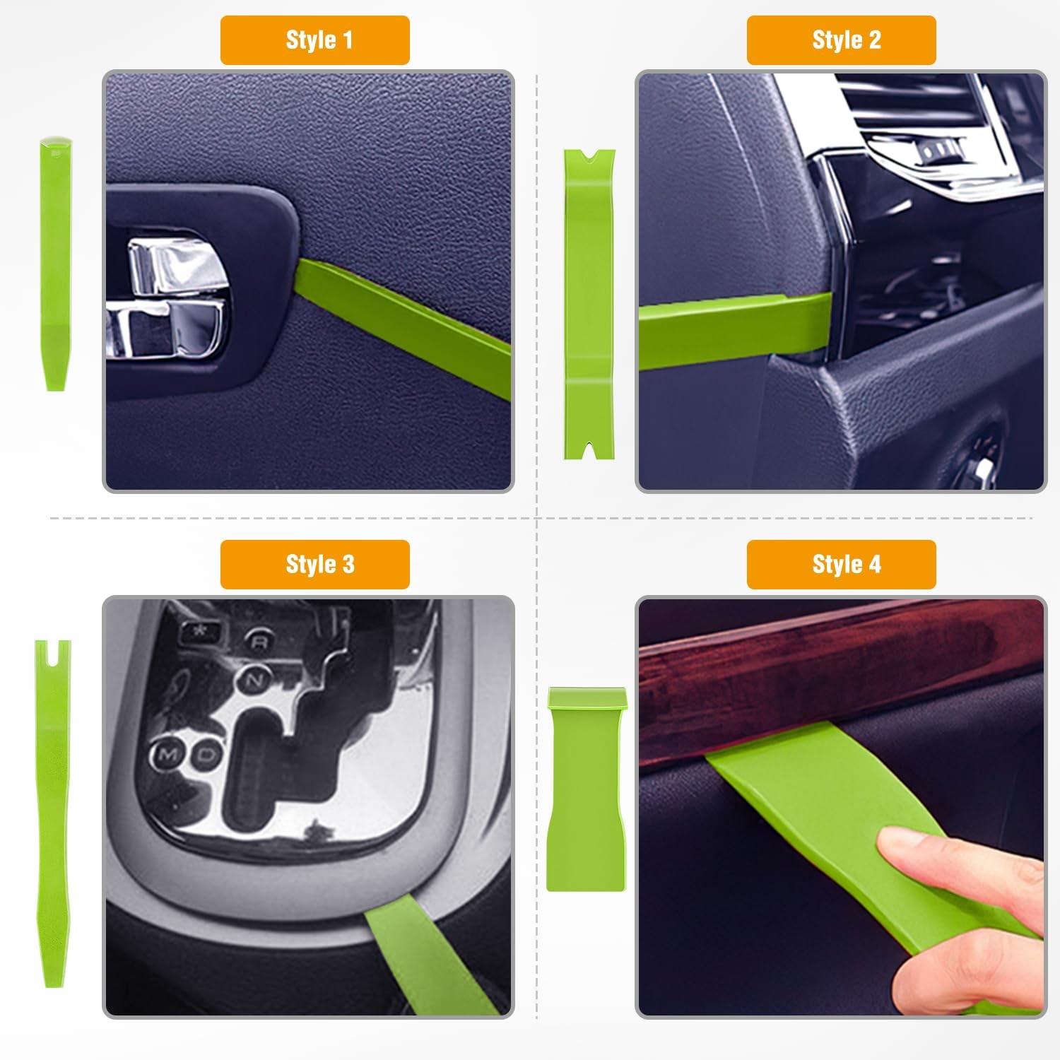 6PCS Auto Trim Removal Tool Kit Green