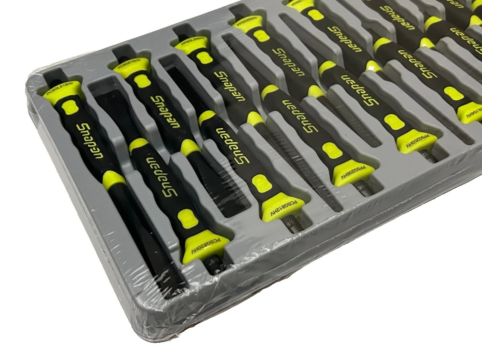 New Snap-on™ 14-pc Hi-Viz Yellow Soft Grip Punch & Chisel Set PPCSGL714HV
