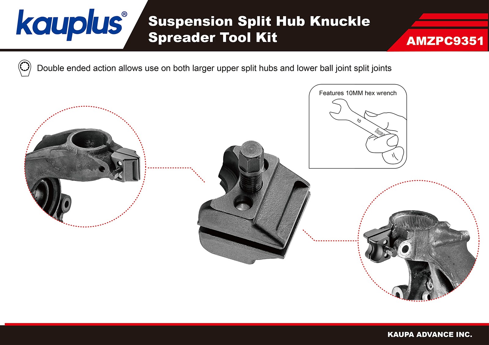 Suspension Strut Spreader Tool Shock Absorber Ram Remover Ball Joint Splitter