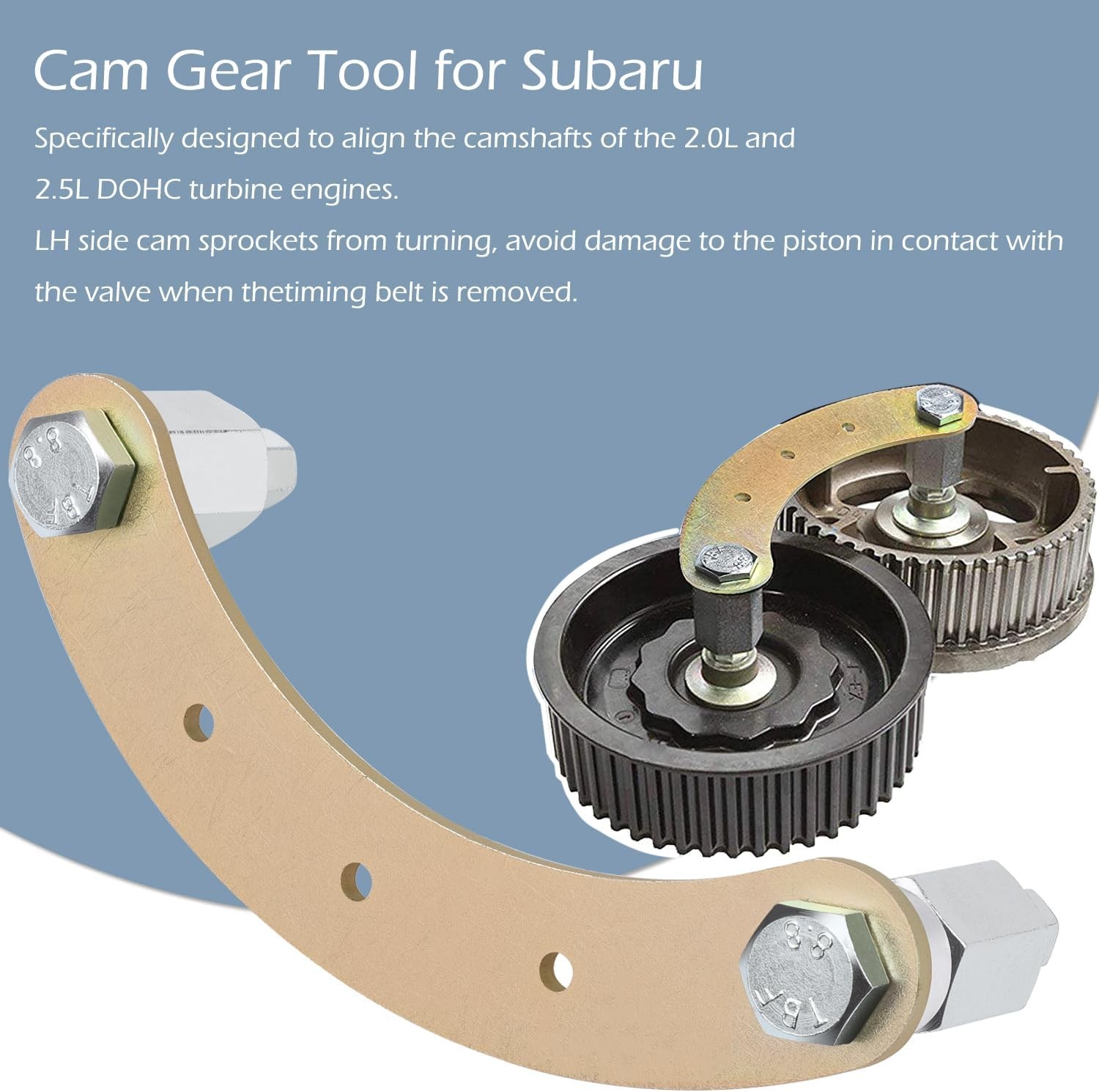 Crank Pulley Tool Cam Gear Lock Camlock Tool Intake/Exhaust Cam Sprocket Wrench