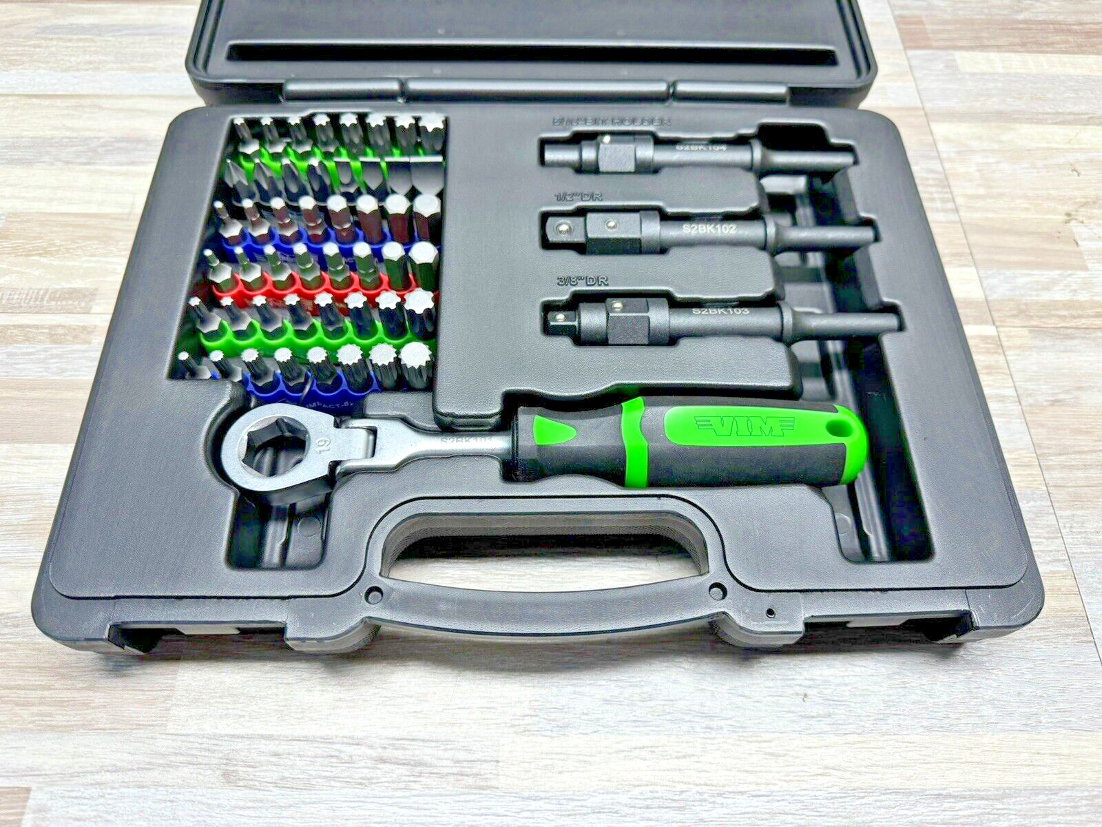 VIM Tools 52pc Shake 2 Break Set .401 Shank w/ 5/16 Hex Impact Bits #S2BK100K