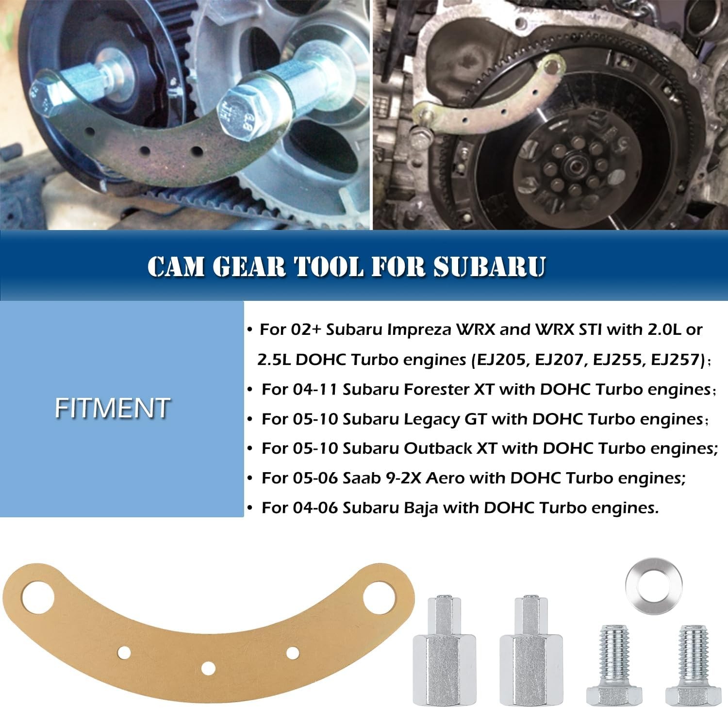 Crank Pulley Tool Cam Gear Lock Camlock Tool Intake/Exhaust Cam Sprocket Wrench