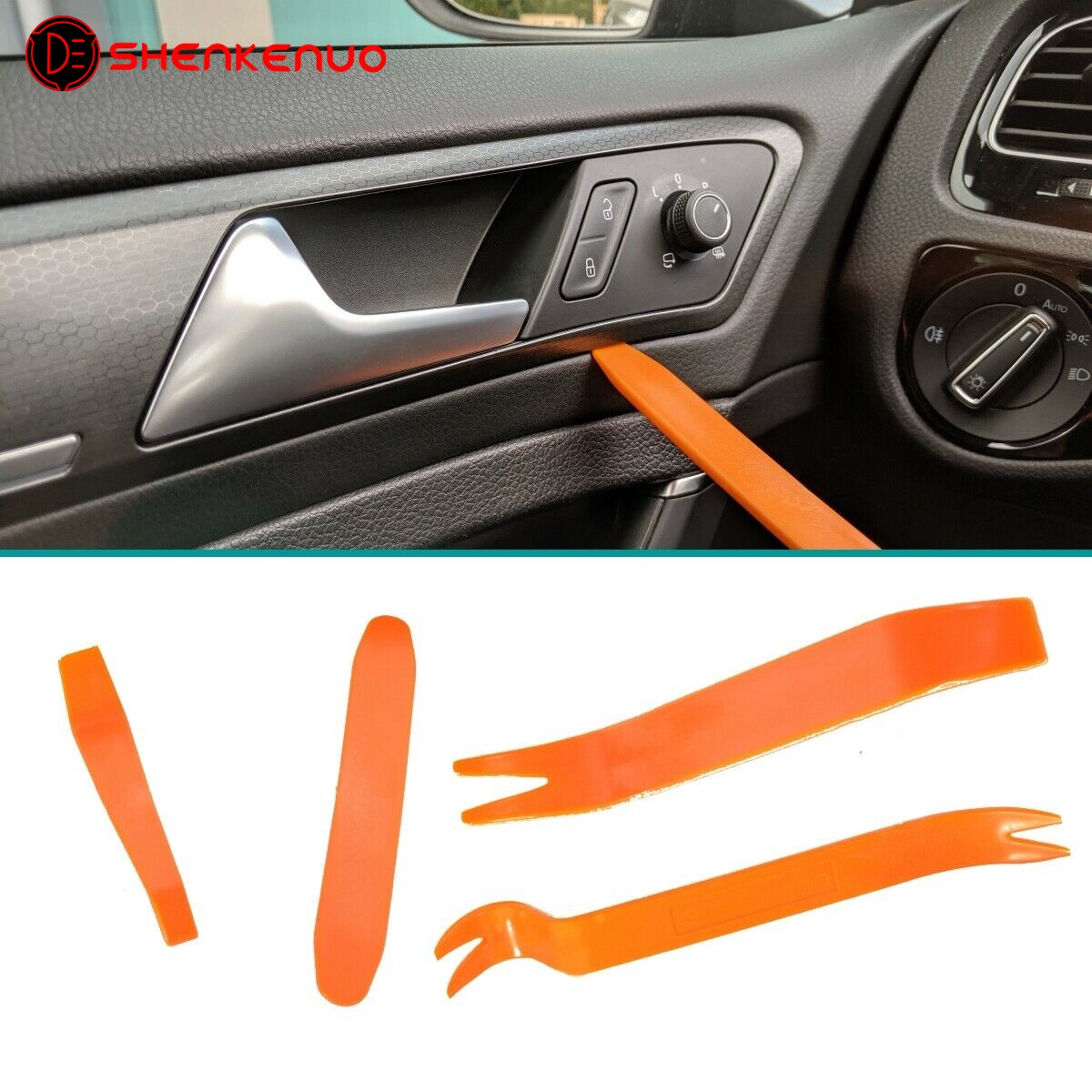 Car Trim Removal Tools 4Pcs Kit Plastic Pry Panel Door Dash Interior Clip Set