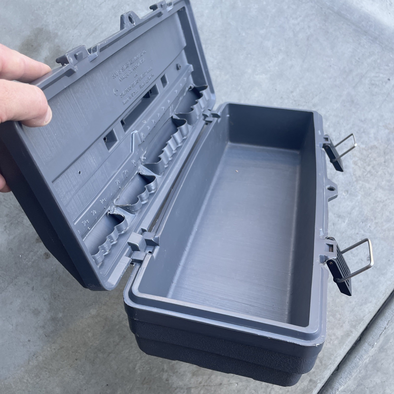 Vintage Craftsman USA 20″ Permanex Truck Box w/ Built in Socket Holders
