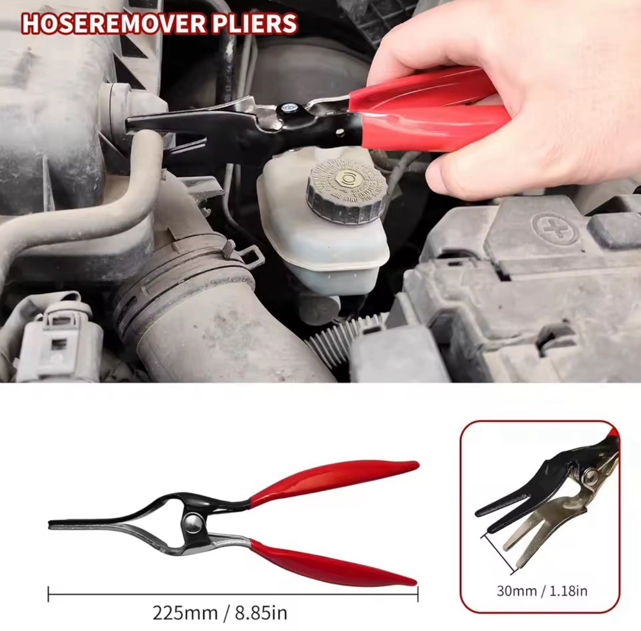 8pc Auto Hose Clamp Pliers Set Fuel Line Removal Tool Relay Clip Trim Kit
