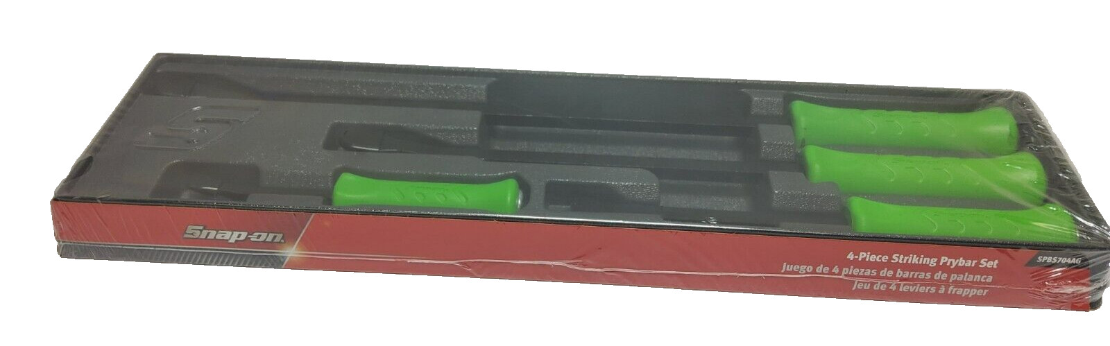 New Snap-on™ Green 8″ 12″ 18″ 24″ Long STRIKing Prybar SET SPBS704AG